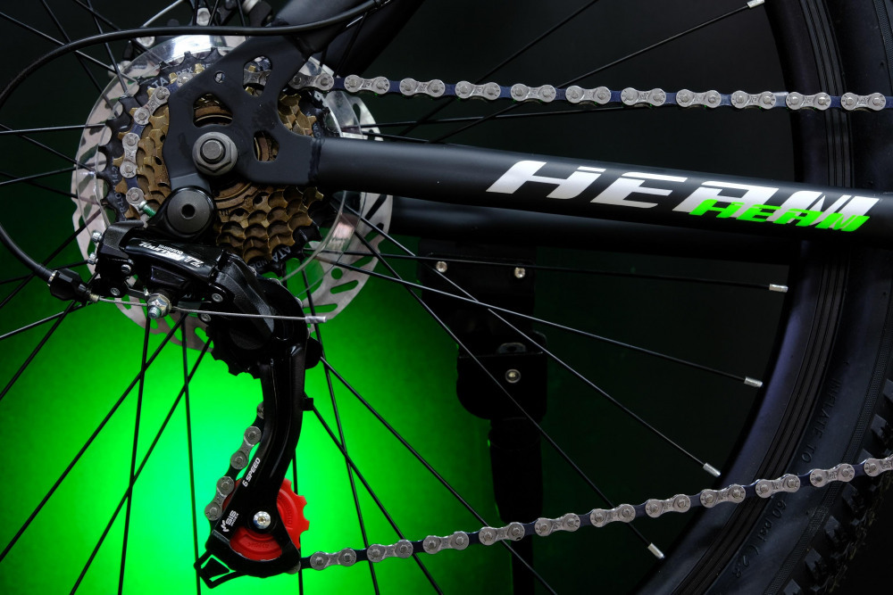 HEAM ALPHA 27,5 Prom Матовый Чёрный/Зелёный рама 19 (на рост 171-182)