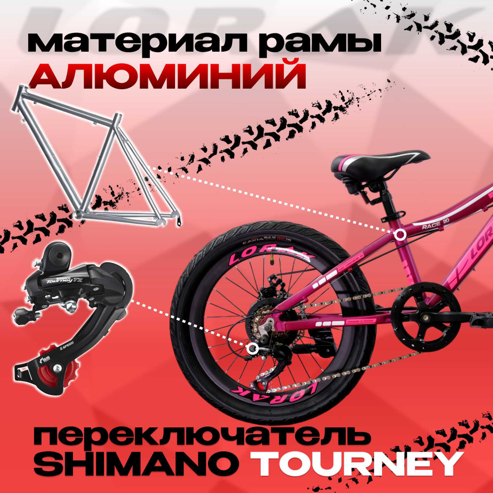 Lorak Race 20 Матовый Фиолетовый/Белый