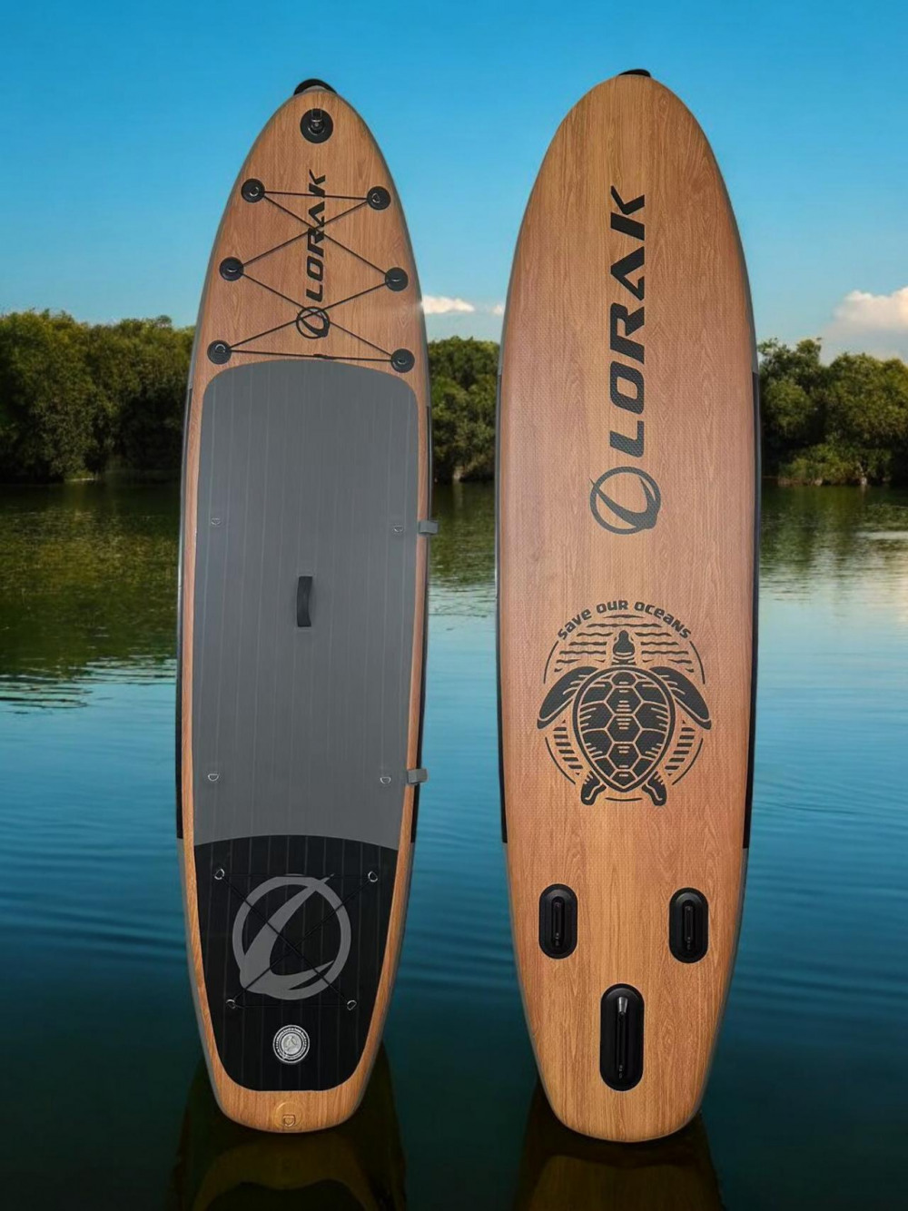 Сапборд Lorak 910 (335*84*15)серое дерево, код 77910